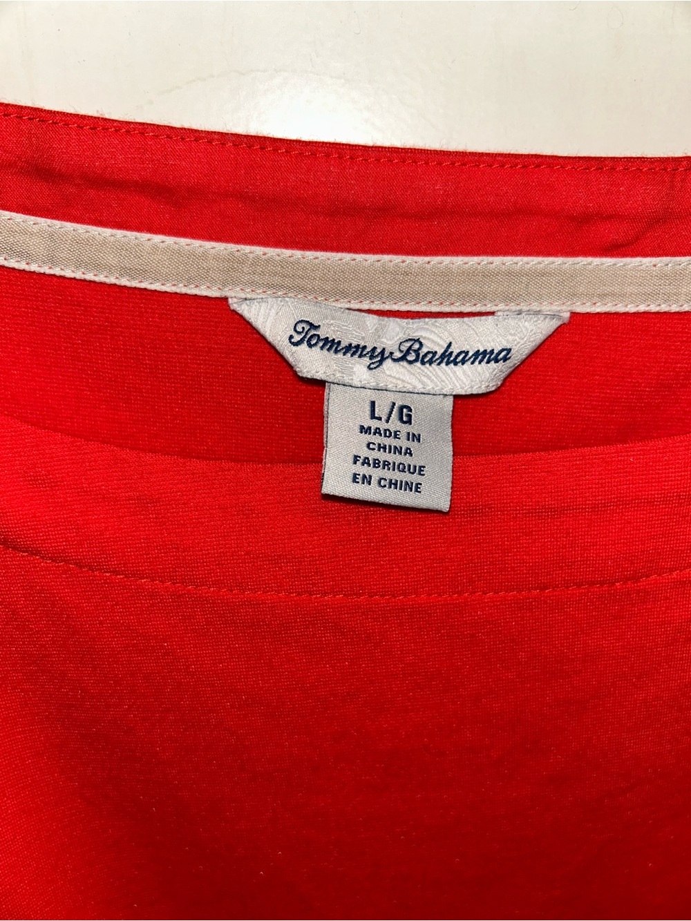 Tommy Bahama Women’s Veranda Drawstring Waist Dress Pockets Large Red Orange - Picture 3 of 7